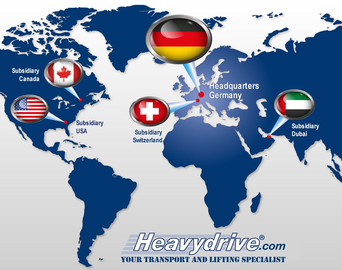 The locations of Heavydrive GmbH