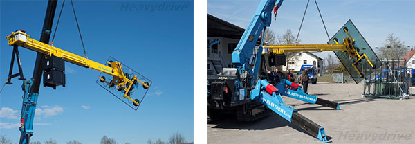 Field test of VSG 600 K MH with counterweight traverse at the Heavydrive headquarters in Tapfheim