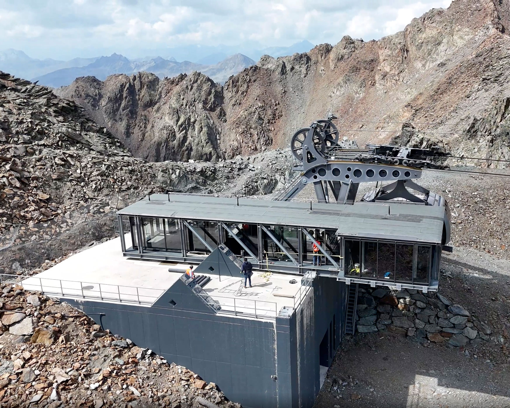 Heavydrive application on the Falginjochbahn, gondola in the Kaunertal (Austria)