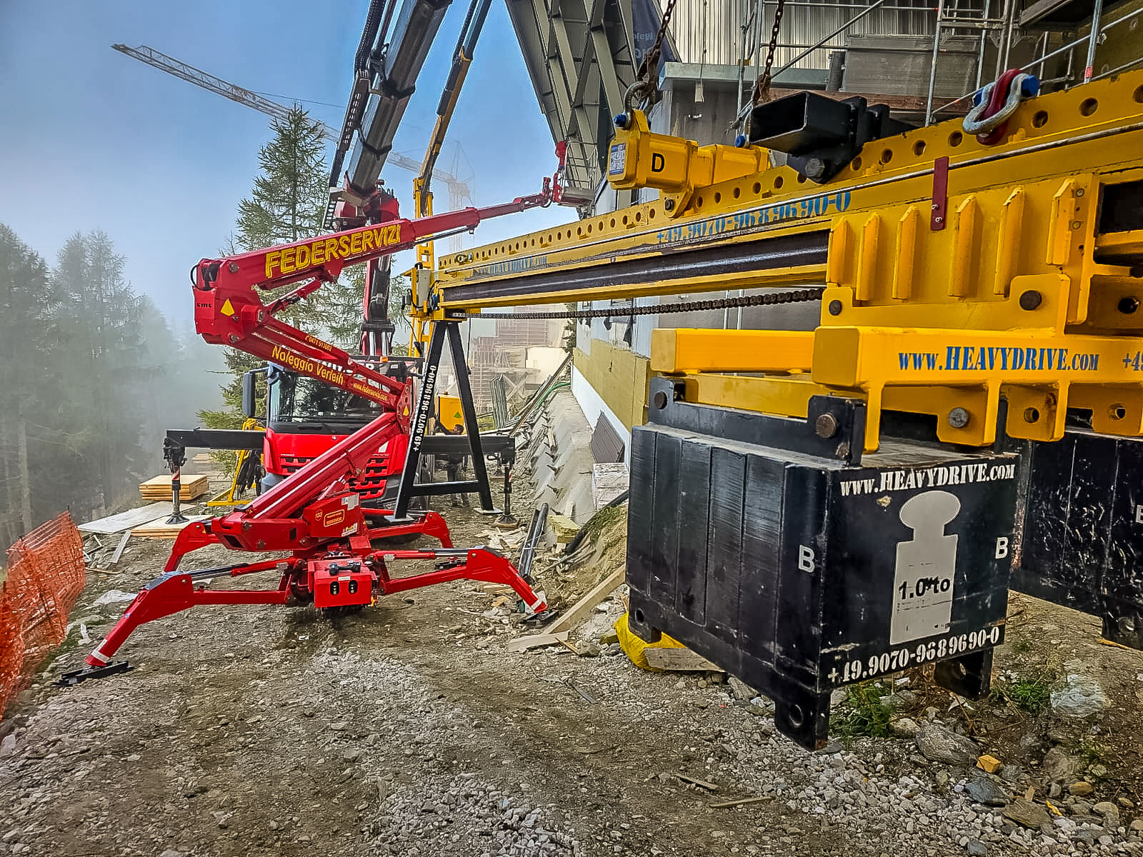 VSG 2000 KMHL with inclined adapter and VSG 3000 counter beam in use