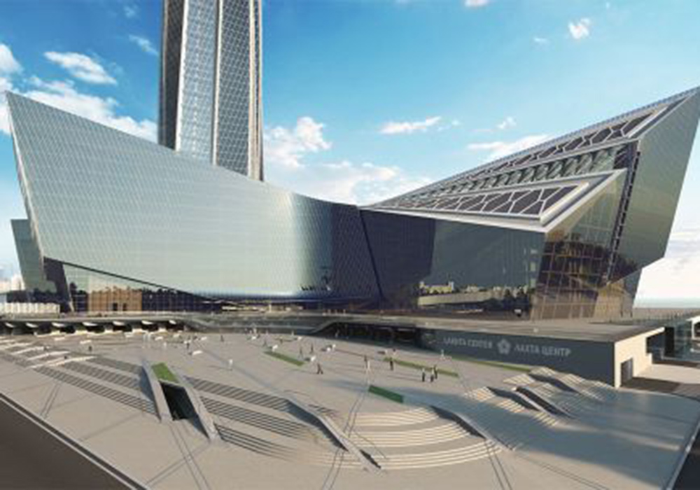 Expansion of Lakhta Center in St. Petersburg (Russia)