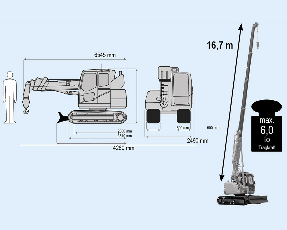 MRK 167.0 assembly crane with a capacity of 6.0 tonnes | MRK 167.0 assembly crane with a capacity of 6.0 tonnes