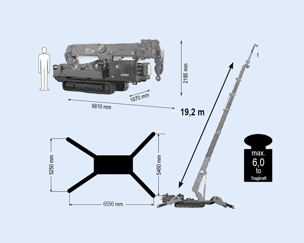 MRK 195.0 -60 assembly crane with a capacity of 6.0 tonnes | MRK 195.0 -60 assembly crane with a capacity of 6.0 tonnes