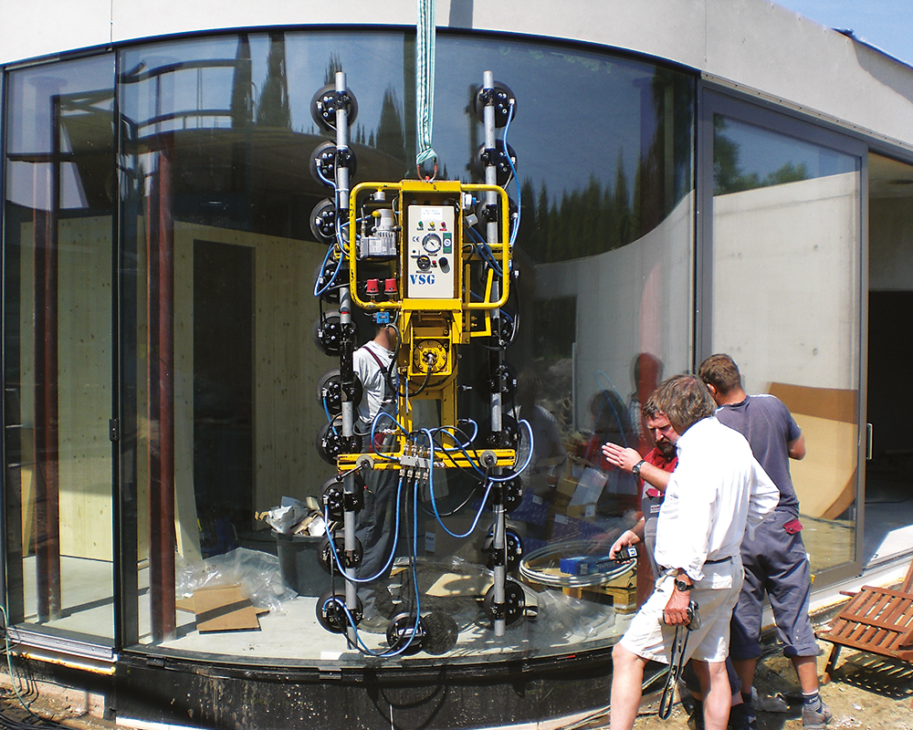 VSG 750 KR - Vacuum Suction System for Curved Panes with up to 750 kg capacity | VSG 750 KR - Vacuum Suction System for Curved Panes with up to 750 kg capacity