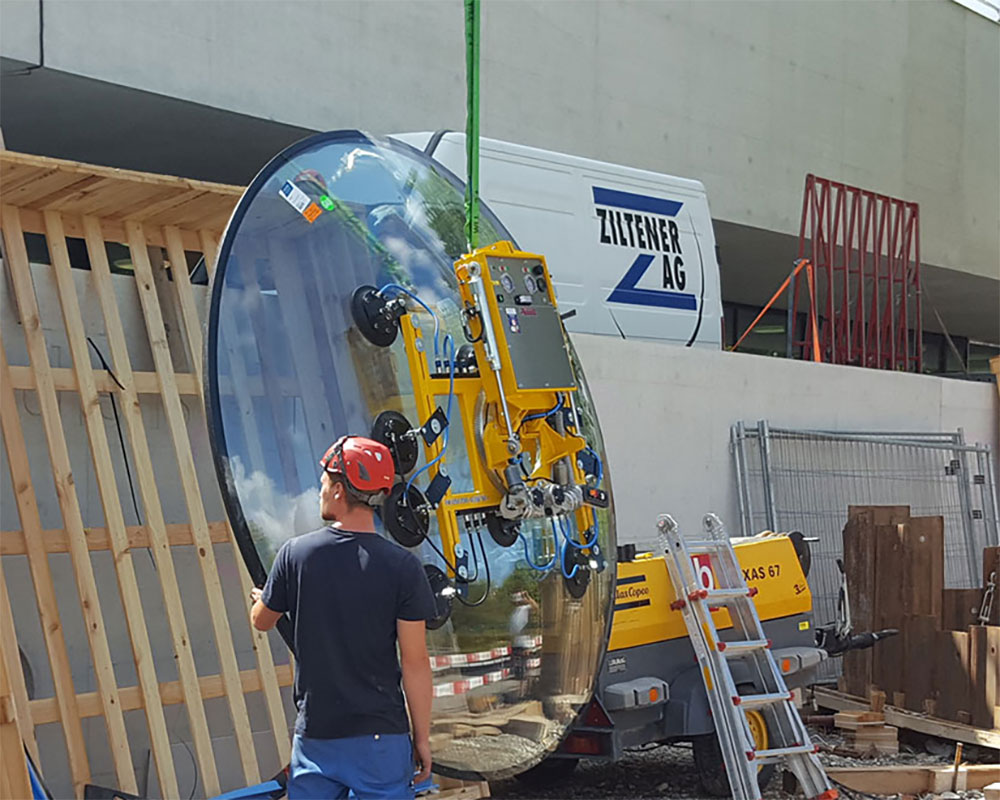 VSG 600 KR SP - Vacuum Suction Systems for Spherically Curved Panes, up to 600 kg | VSG 600 KR SP - Vacuum Suction Systems for Spherically Curved Panes, up to 600 kg